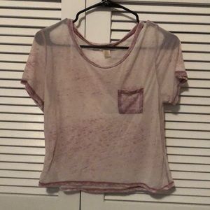 Pink sheer top